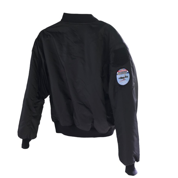 Ultra Force MA-1 Men’s Black/Orange Reversible Bomber Flyer Jacket Medium - Picture 2 of 9